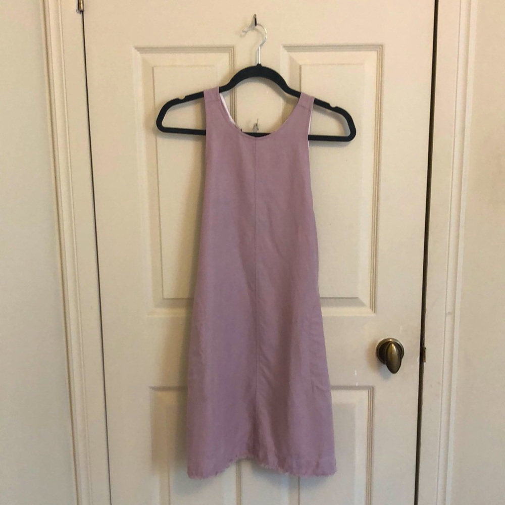 Aritzia lilac linen dress